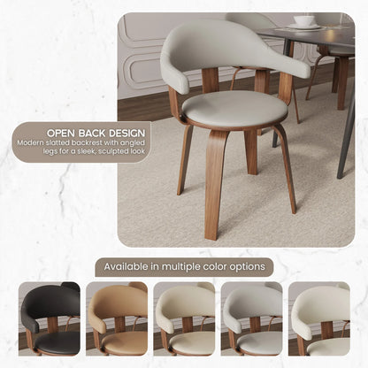 Brivo Modern Wooden Dining Chair With Walnut Color Frame - Elax Furniture