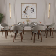 Brivo Modern Wooden Dining Chair With Walnut Color Frame - Elax Furniture