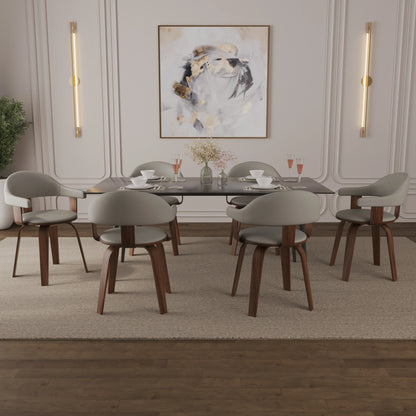 Brivo Modern Wooden Dining Chair With Walnut Color Frame - Elax Furniture