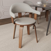 Brivo Modern Wooden Dining Chair With Walnut Color Frame - Elax Furniture