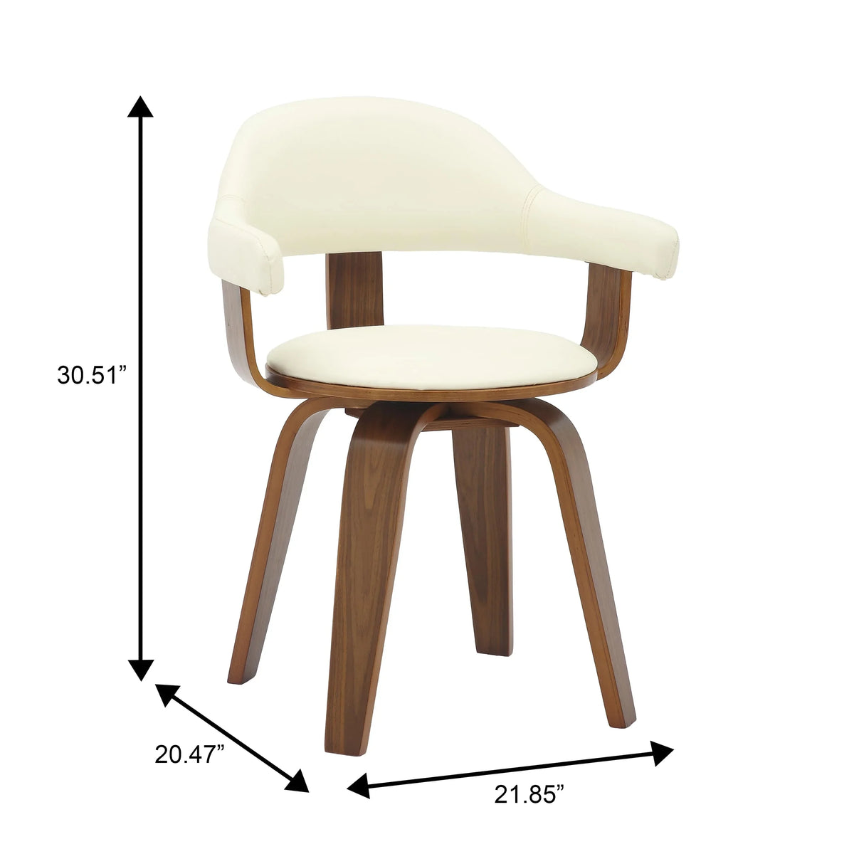 Brivo Modern Wooden Dining Chair With Walnut Color Frame - Elax Furniture