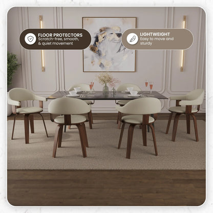 Brivo Modern Wooden Dining Chair With Walnut Color Frame - Elax Furniture