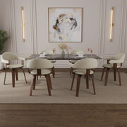 Brivo Modern Wooden Dining Chair With Walnut Color Frame - Elax Furniture