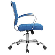 Benmar Mid-Back Mesh Adjustable Office Conference Chair Navy Blue Office Chair Leisuremod