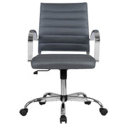 Benmar Mid-Back Mesh Adjustable Office Conference Chair Grey Office Chair Leisuremod