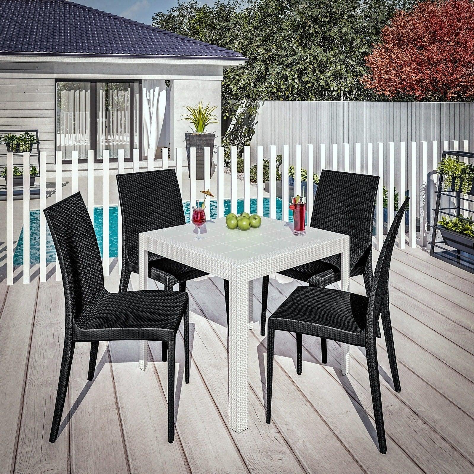 Mace Mid-Century 5-Piece Outdoor Dining Set - Elax Furniture