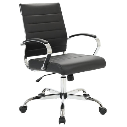 Benmar Mid-Back Leather Office Conference Chair Adjustable Height, Swivel, and Tilt - Elax Furniture