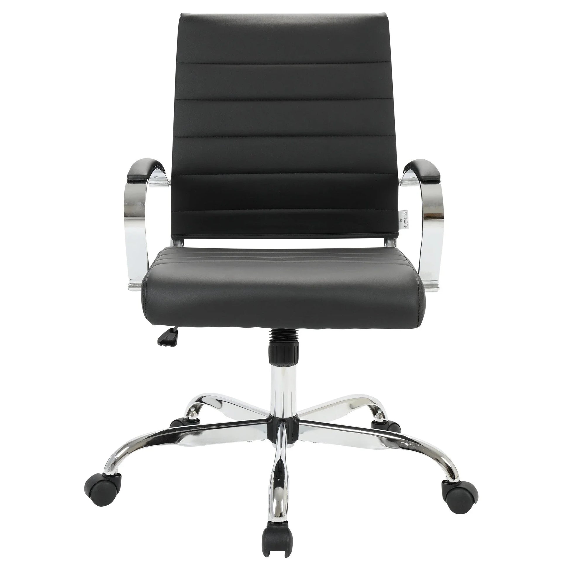 Benmar Mid-Back Leather Office Conference Chair Adjustable Height, Swivel, and Tilt - Elax Furniture