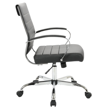 Benmar Mid-Back Leather Office Conference Chair Adjustable Height, Swivel, and Tilt - Elax Furniture