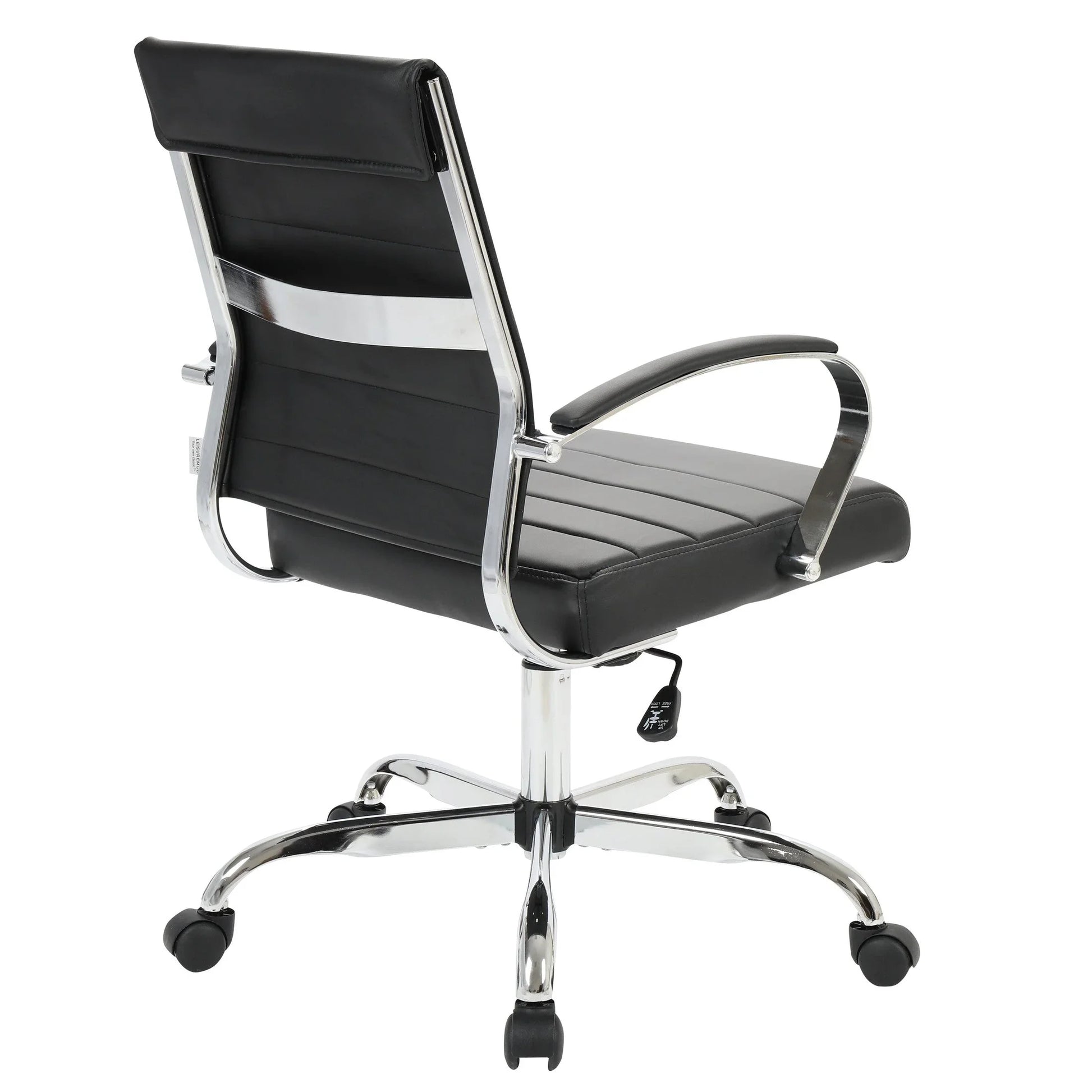 Benmar Mid-Back Leather Office Conference Chair Adjustable Height, Swivel, and Tilt - Elax Furniture