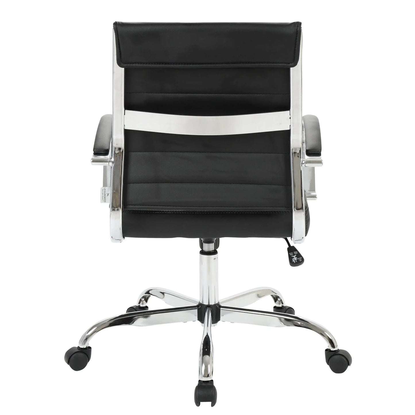 Benmar Mid-Back Leather Office Conference Chair Adjustable Height, Swivel, and Tilt - Elax Furniture