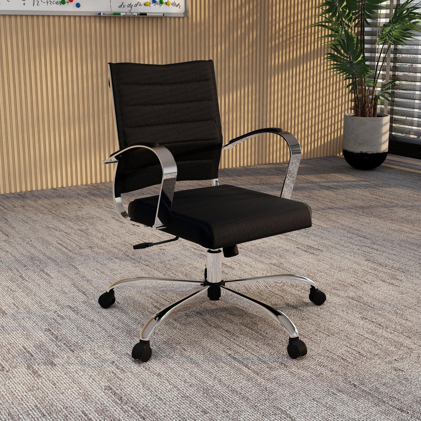 Benmar Mid-Back Mesh Adjustable Office Conference Chair - Elax Furniture