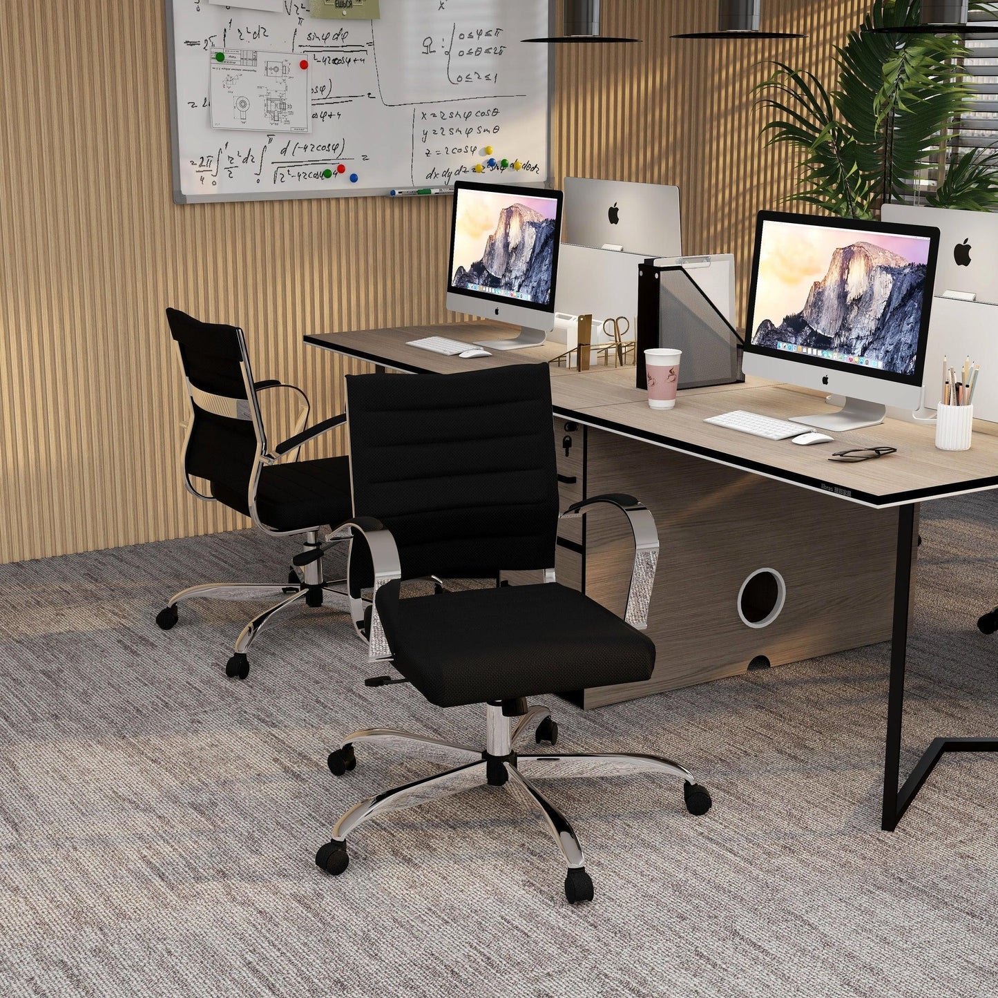 Benmar Mid-Back Mesh Adjustable Office Conference Chair - Elax Furniture