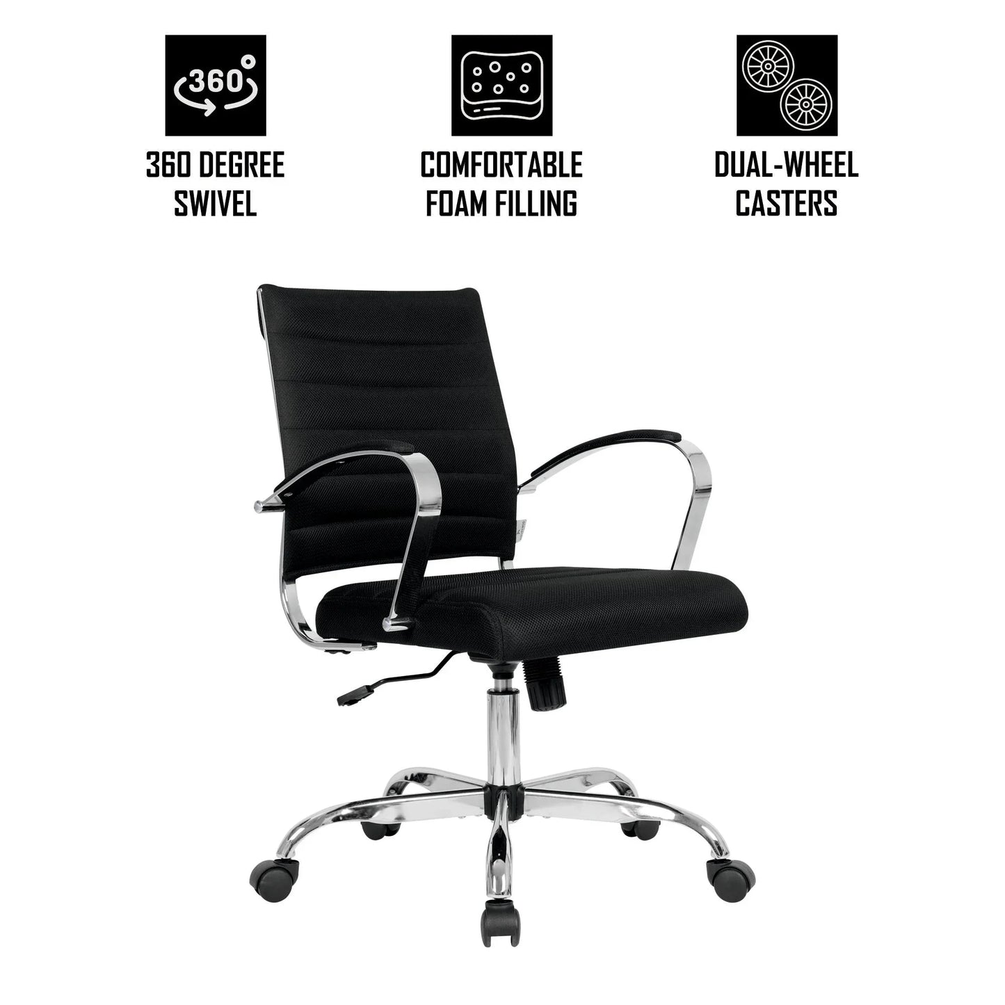 Benmar Mid-Back Mesh Adjustable Office Conference Chair - Elax Furniture