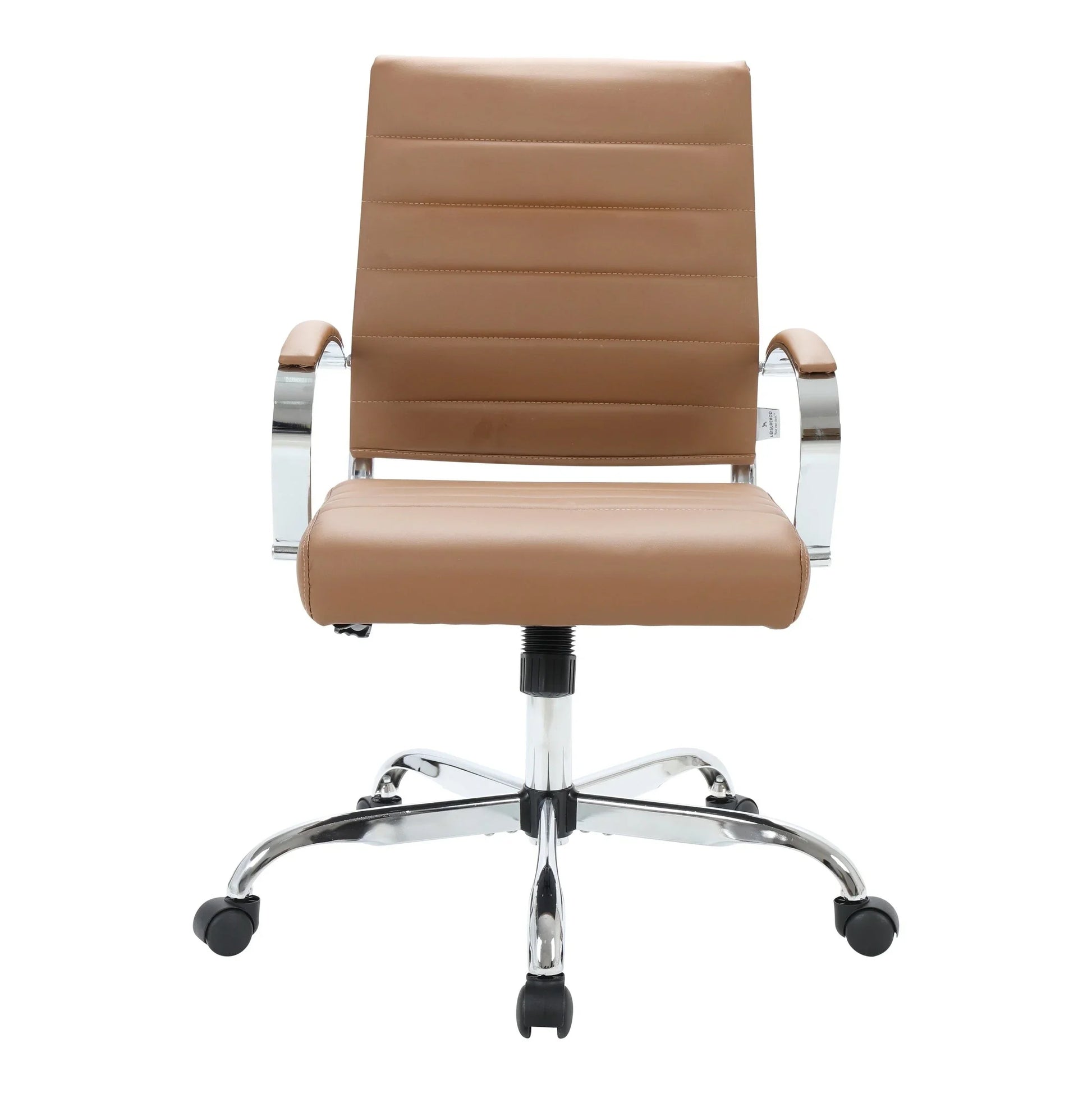 Benmar Mid-Back Leather Office Conference Chair Adjustable Height, Swivel, and Tilt - Elax Furniture