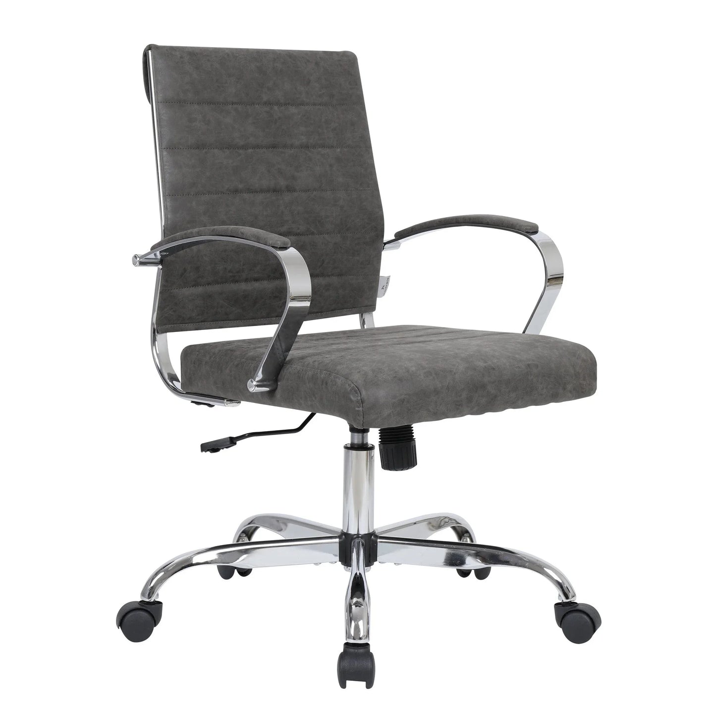 Benmar Mid-Back Leather Office Conference Chair Adjustable Height, Swivel, and Tilt - Elax Furniture