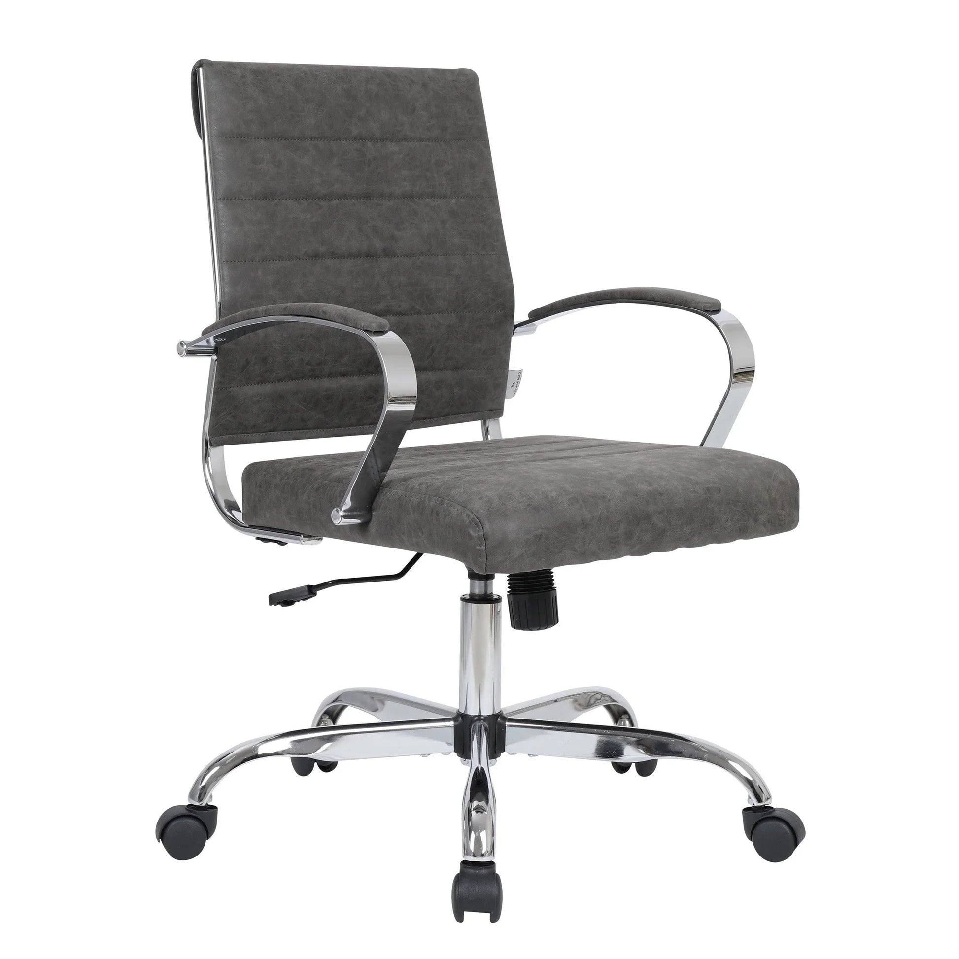 Benmar Mid-Back Leather Office Conference Chair Adjustable Height, Swivel, and Tilt - Elax Furniture
