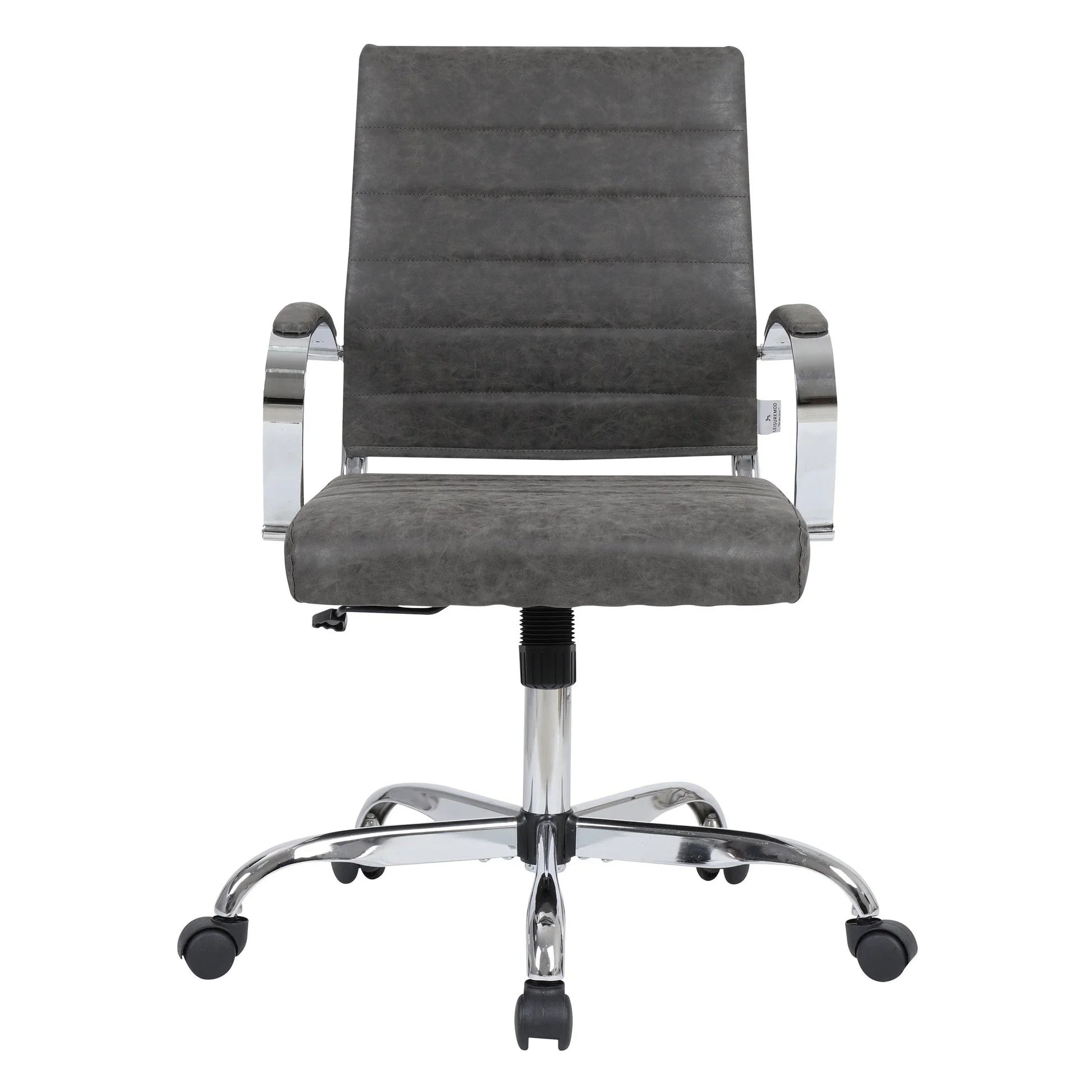 Benmar Mid-Back Leather Office Conference Chair Adjustable Height, Swivel, and Tilt - Elax Furniture