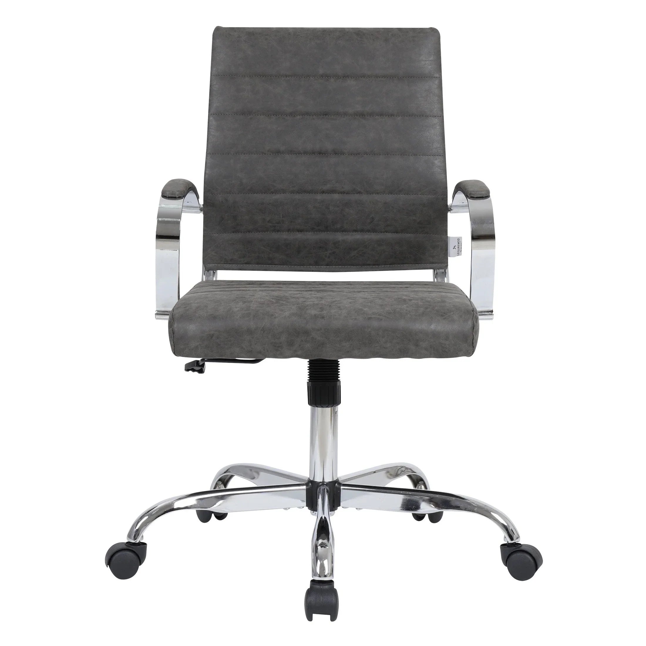 Benmar Mid-Back Leather Office Conference Chair Adjustable Height, Swivel, and Tilt - Elax Furniture