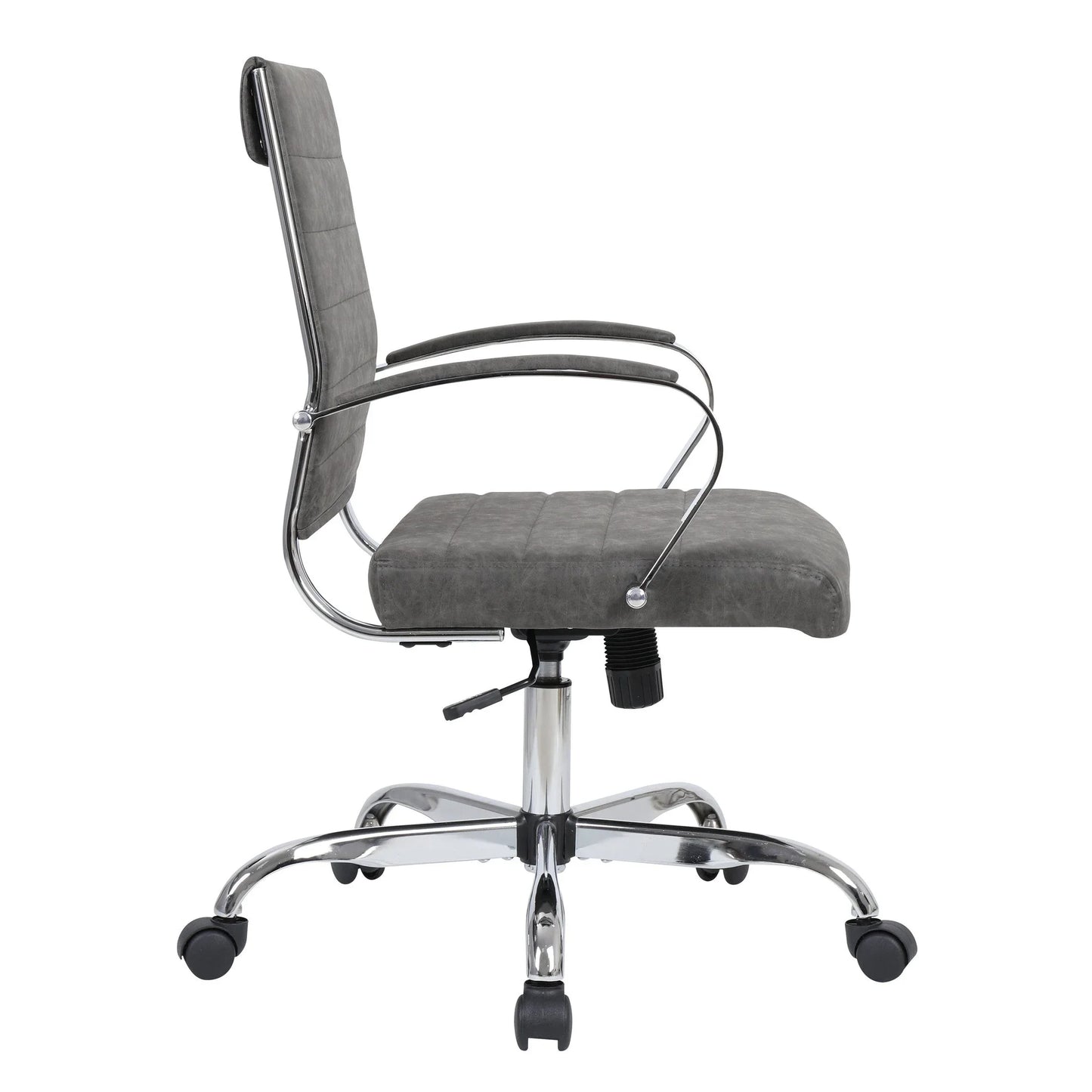 Benmar Mid-Back Leather Office Conference Chair Adjustable Height, Swivel, and Tilt - Elax Furniture