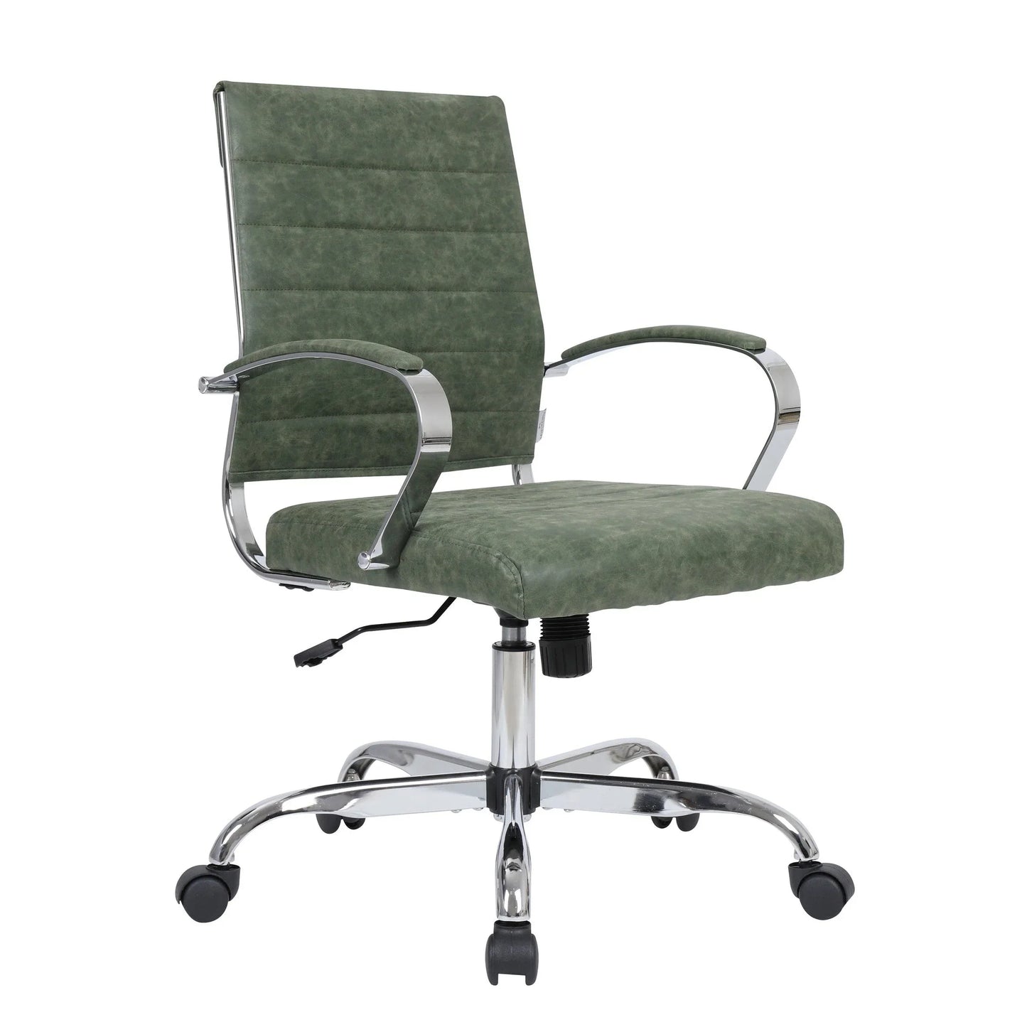 Benmar Mid-Back Leather Office Conference Chair Adjustable Height, Swivel, and Tilt - Elax Furniture