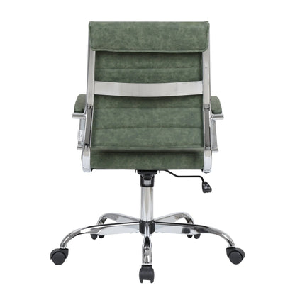 Benmar Mid-Back Leather Office Conference Chair Adjustable Height, Swivel, and Tilt - Elax Furniture