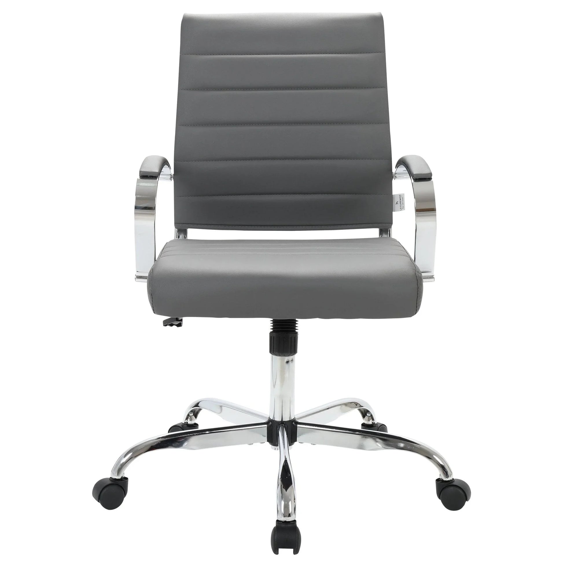 Benmar Mid-Back Leather Office Conference Chair Adjustable Height, Swivel, and Tilt - Elax Furniture