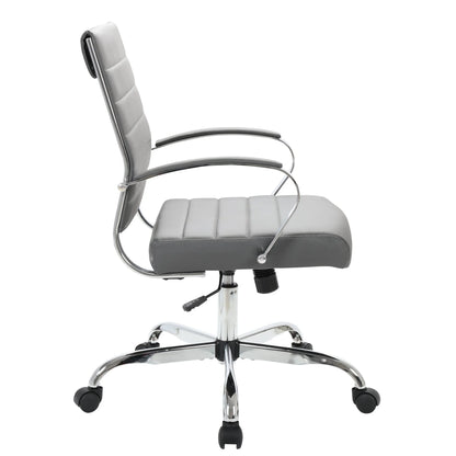 Benmar Mid-Back Leather Office Conference Chair Adjustable Height, Swivel, and Tilt - Elax Furniture