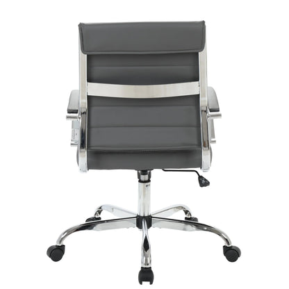 Benmar Mid-Back Leather Office Conference Chair Adjustable Height, Swivel, and Tilt - Elax Furniture