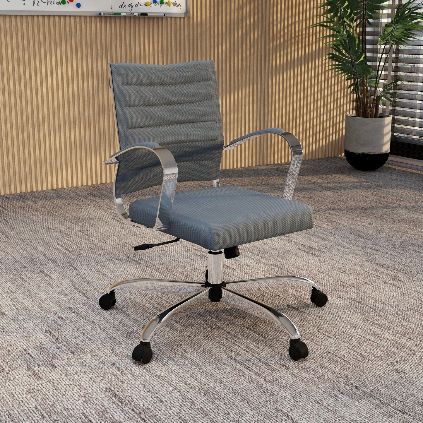 Benmar Mid-Back Mesh Adjustable Office Conference Chair - Elax Furniture