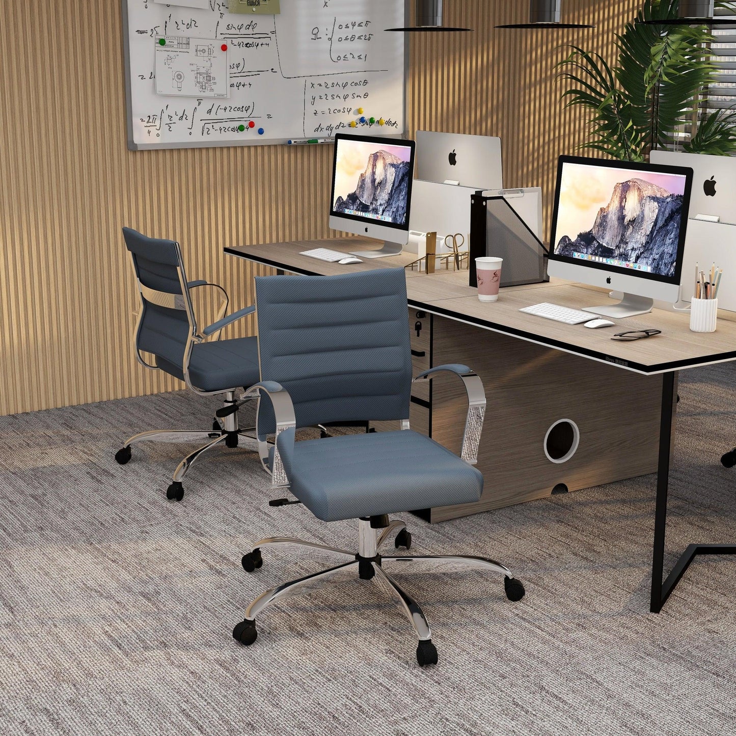 Benmar Mid-Back Mesh Adjustable Office Conference Chair - Elax Furniture