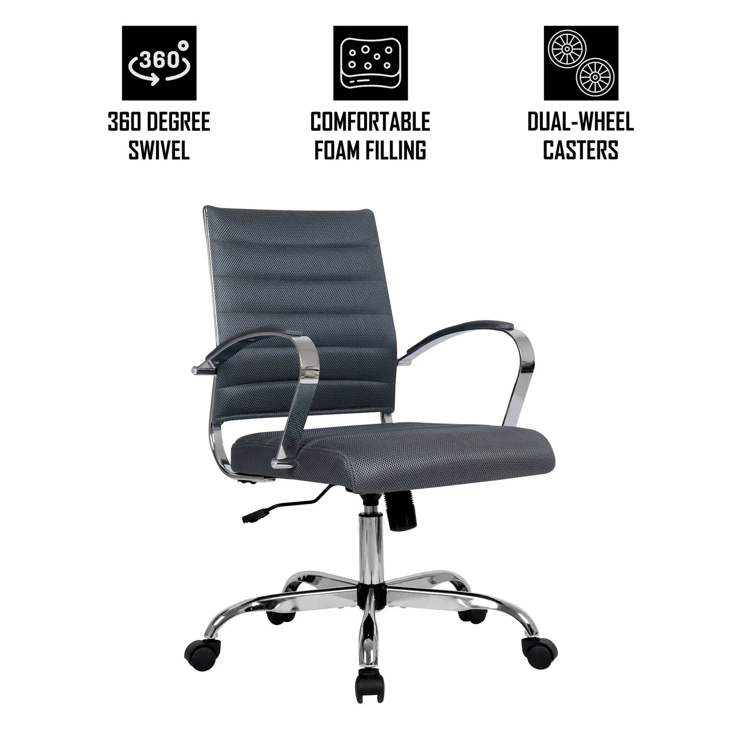 Benmar Mid-Back Mesh Adjustable Office Conference Chair - Elax Furniture