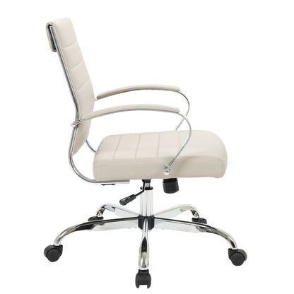 Benmar Mid-Back Leather Office Conference Chair Adjustable Height, Swivel, and Tilt - Elax Furniture