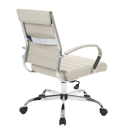 Benmar Mid-Back Leather Office Conference Chair Adjustable Height, Swivel, and Tilt - Elax Furniture