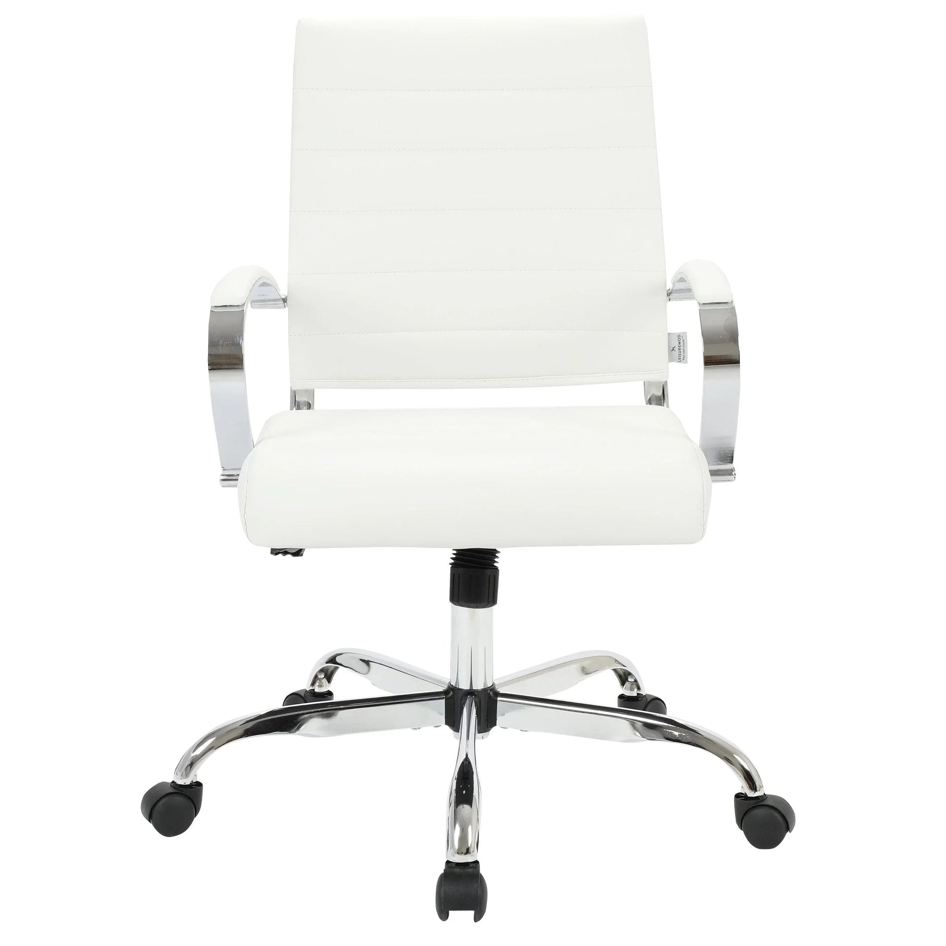 Benmar Mid-Back Leather Office Conference Chair Adjustable Height, Swivel, and Tilt - Elax Furniture