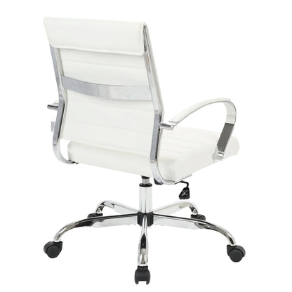 Benmar Mid-Back Leather Office Conference Chair Adjustable Height, Swivel, and Tilt - Elax Furniture