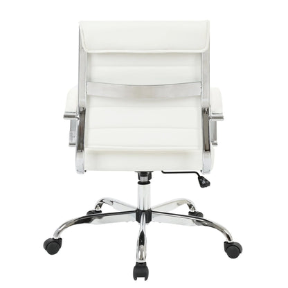 Benmar Mid-Back Leather Office Conference Chair Adjustable Height, Swivel, and Tilt - Elax Furniture