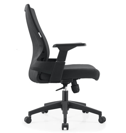 Brio Mid-Back Adjustable Office Chair Upholstered in Cotton - Elax Furniture