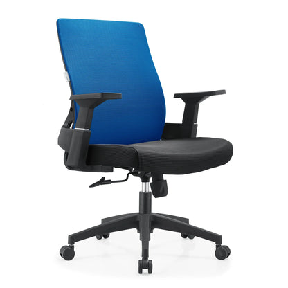Brio Mid-Back Adjustable Office Chair Upholstered in Cotton - Elax Furniture
