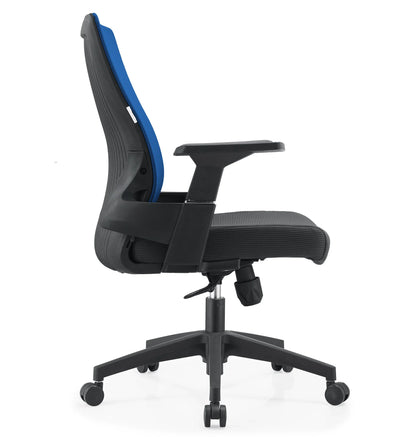 Brio Mid-Back Adjustable Office Chair Upholstered in Cotton - Elax Furniture
