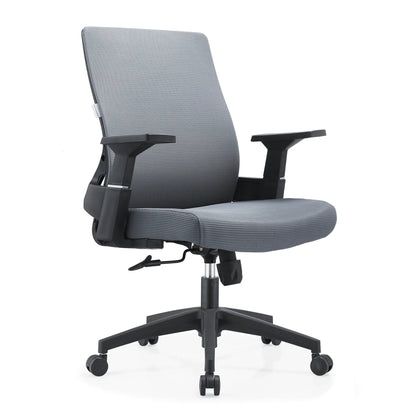 Brio Mid-Back Adjustable Office Chair Upholstered in Cotton - Elax Furniture