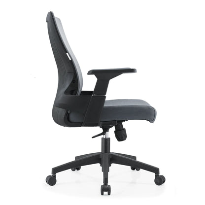 Brio Mid-Back Adjustable Office Chair Upholstered in Cotton - Elax Furniture