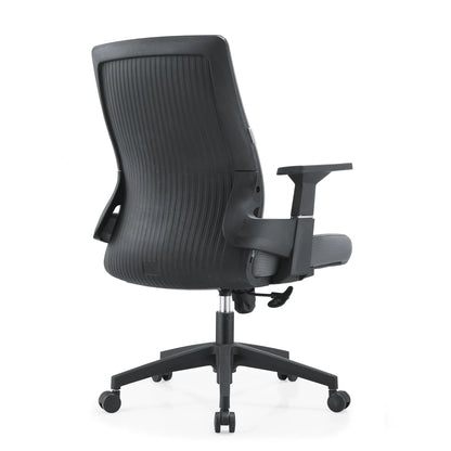 Brio Mid-Back Adjustable Office Chair Upholstered in Cotton - Elax Furniture