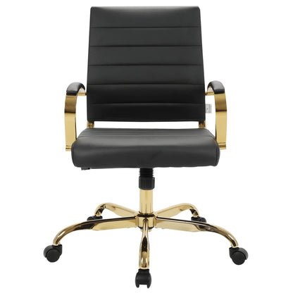 Benmar Mid-Back Leather Office Conference Chair Adjustable Height, Swivel, and Tilt - Elax Furniture