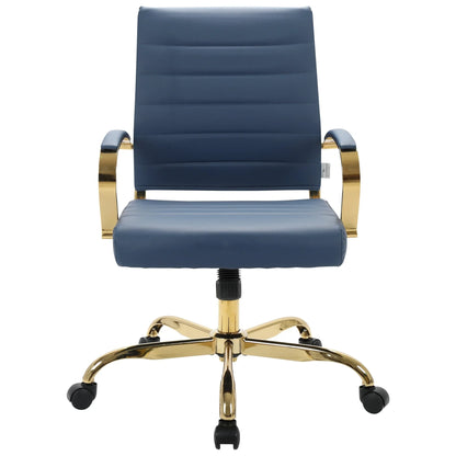 Benmar Mid-Back Leather Office Conference Chair Adjustable Height, Swivel, and Tilt - Elax Furniture