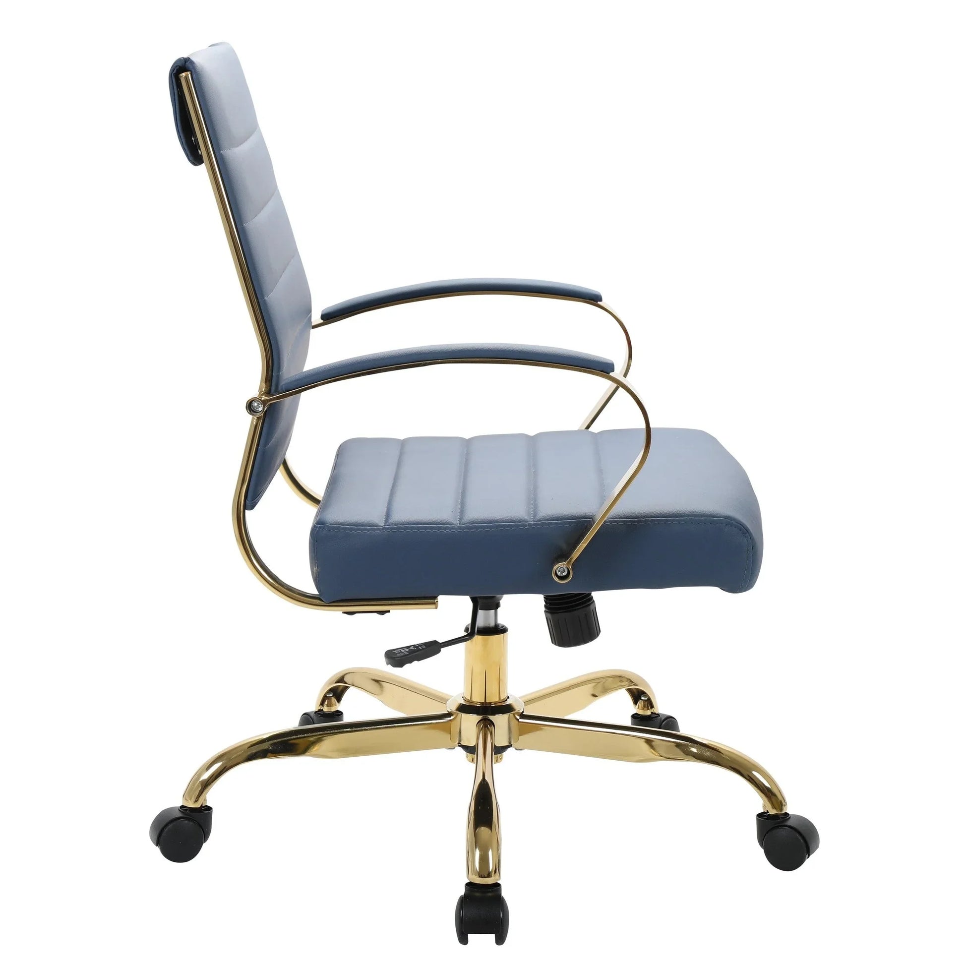 Benmar Mid-Back Leather Office Conference Chair Adjustable Height, Swivel, and Tilt - Elax Furniture