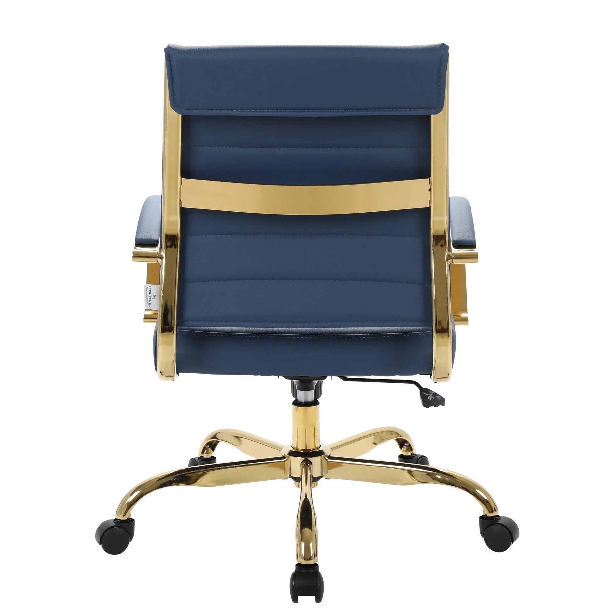 Benmar Mid-Back Leather Office Conference Chair Adjustable Height, Swivel, and Tilt - Elax Furniture