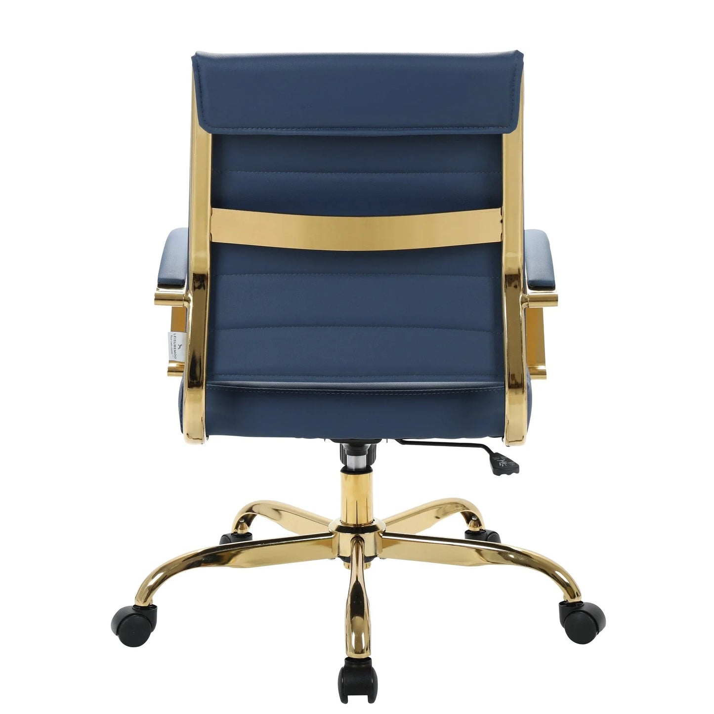 Benmar Mid-Back Leather Office Conference Chair Adjustable Height, Swivel, and Tilt - Elax Furniture