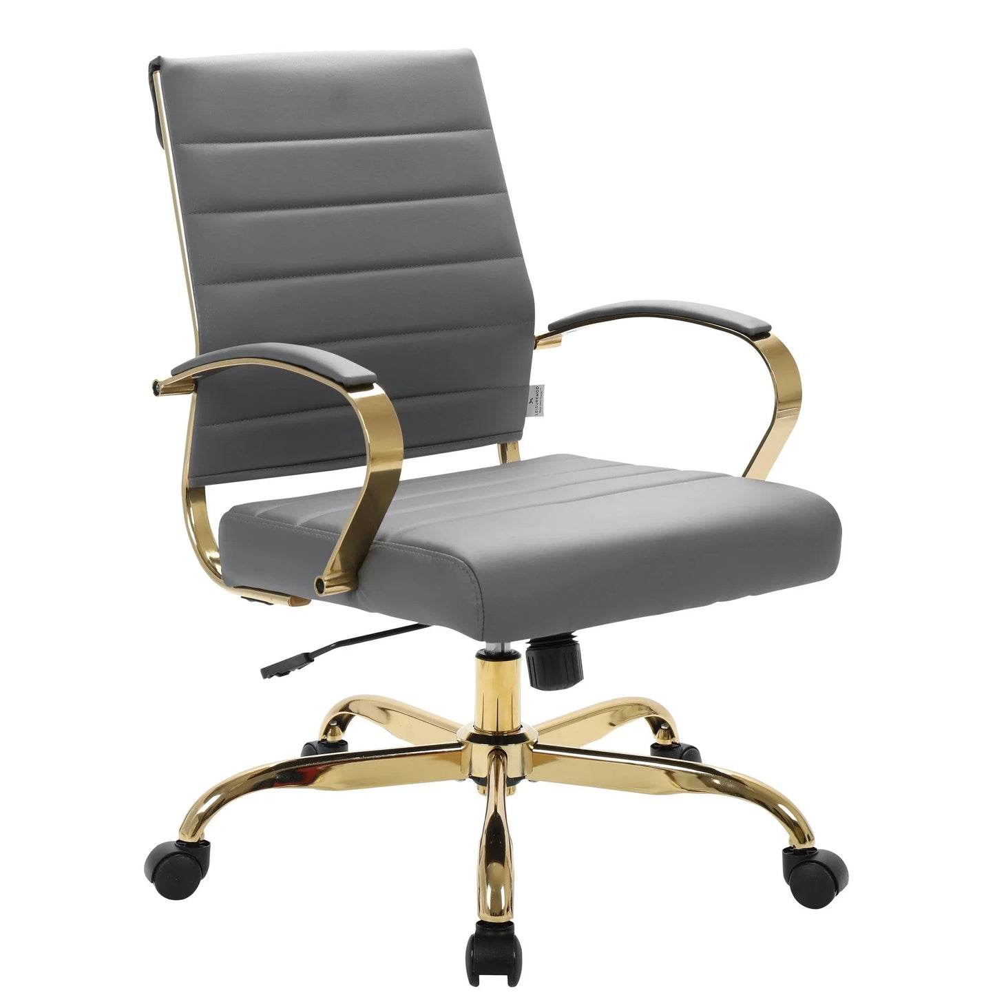 Benmar Mid-Back Leather Office Conference Chair Adjustable Height, Swivel, and Tilt - Elax Furniture