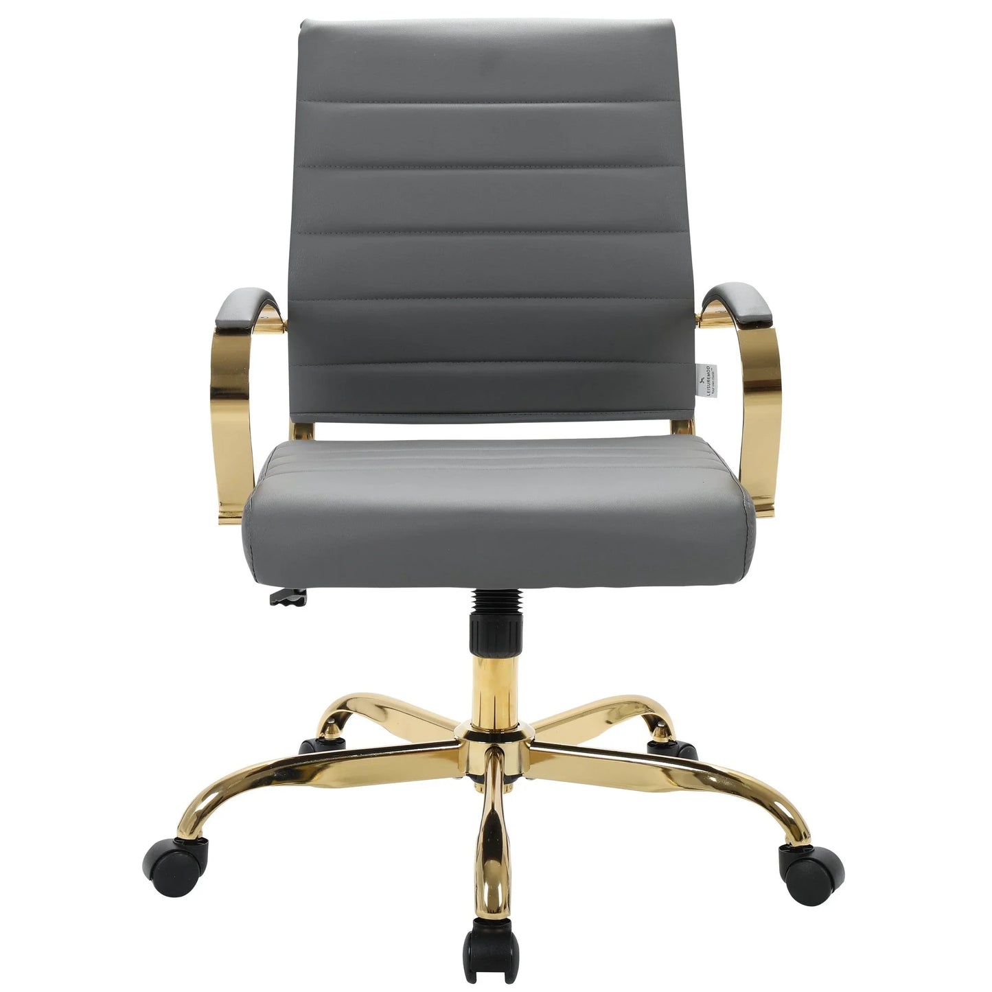 Benmar Mid-Back Leather Office Conference Chair Adjustable Height, Swivel, and Tilt - Elax Furniture